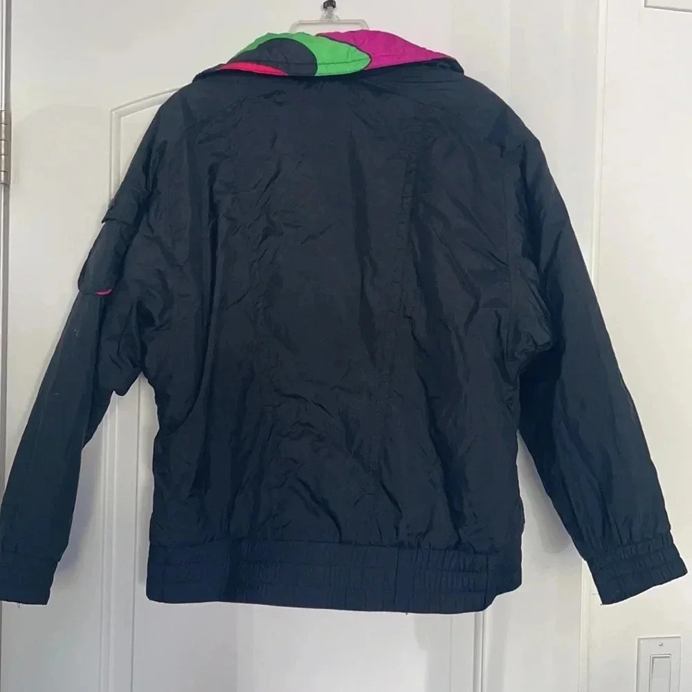 Vintage Retro Neon 80s 90s Snuggler Ski Fantasy Snow Jacket Ladies Sz M - Picture 6 of 11
